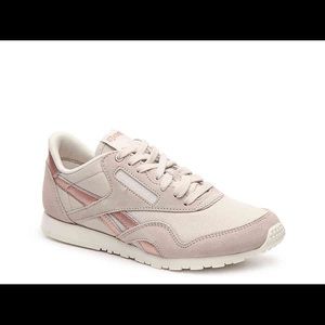 Reebok classics suade sand and rose gold